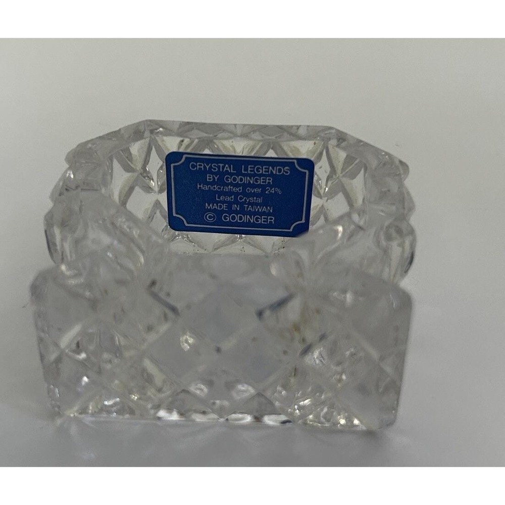 Crystal Legends By Godinger Napkin Rings Set Of 3 - Picture 3 of 3